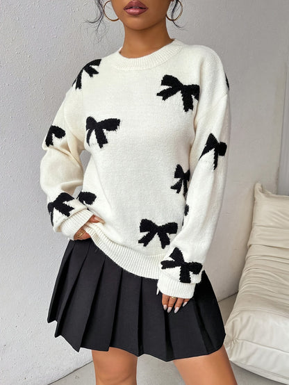 LUNORT | KNITTED JUMPER WITH BOWS