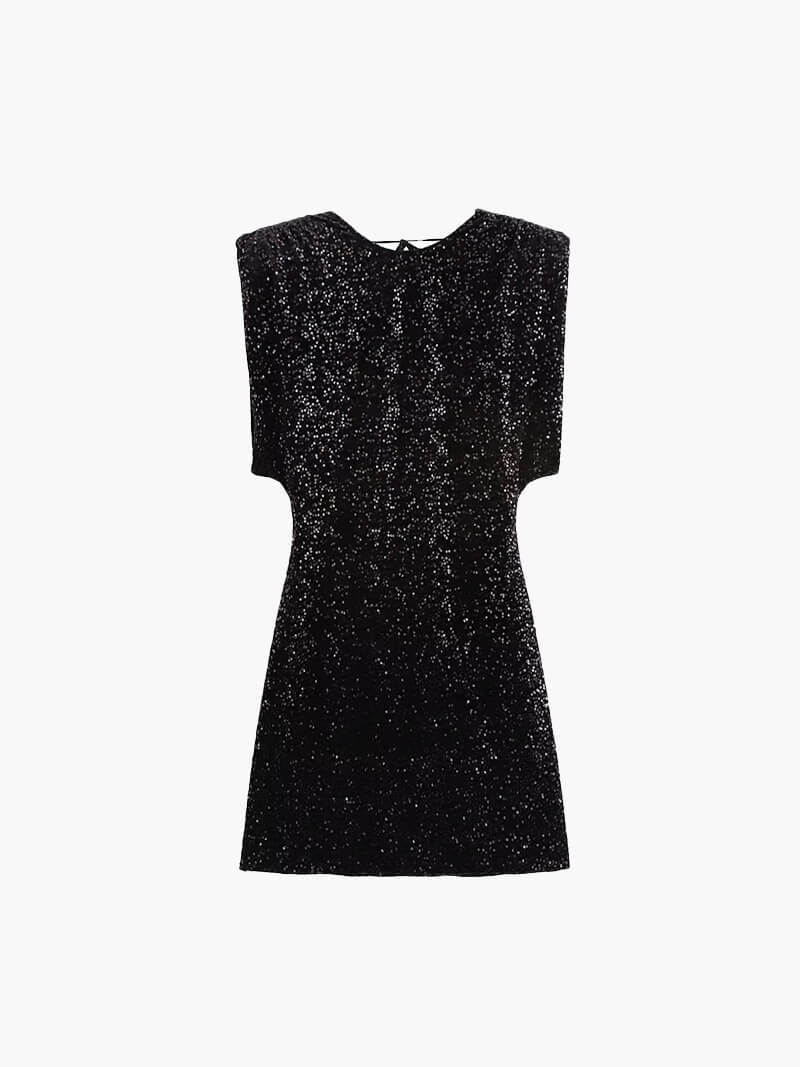 LUNORT | BLACK GLITTER DRESS