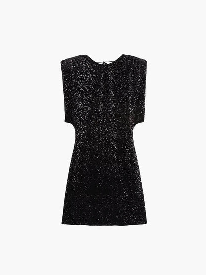 LUNORT | BLACK GLITTER DRESS