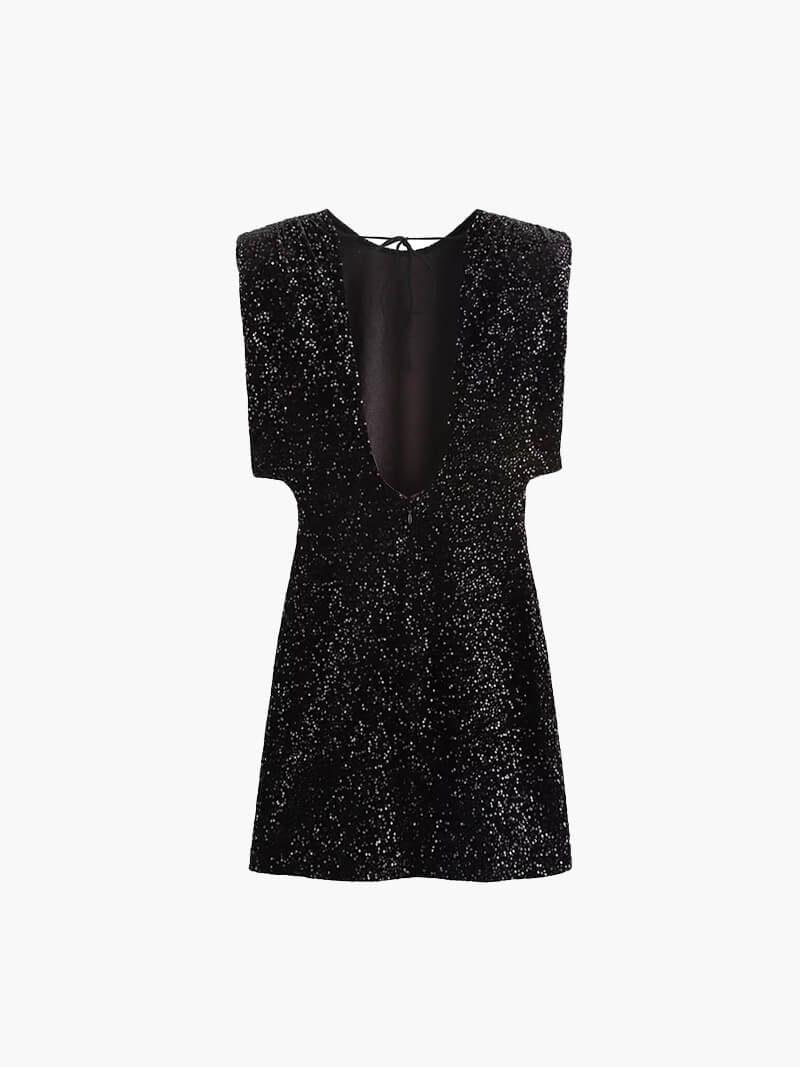 LUNORT | BLACK GLITTER DRESS